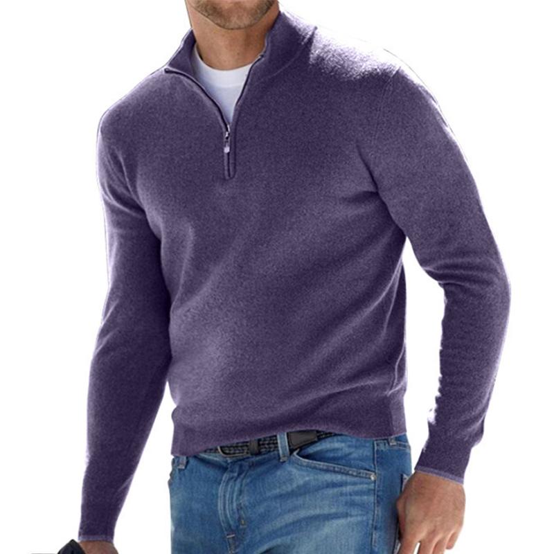 Quentin | Pull à fermeture zippée col montant pour homme