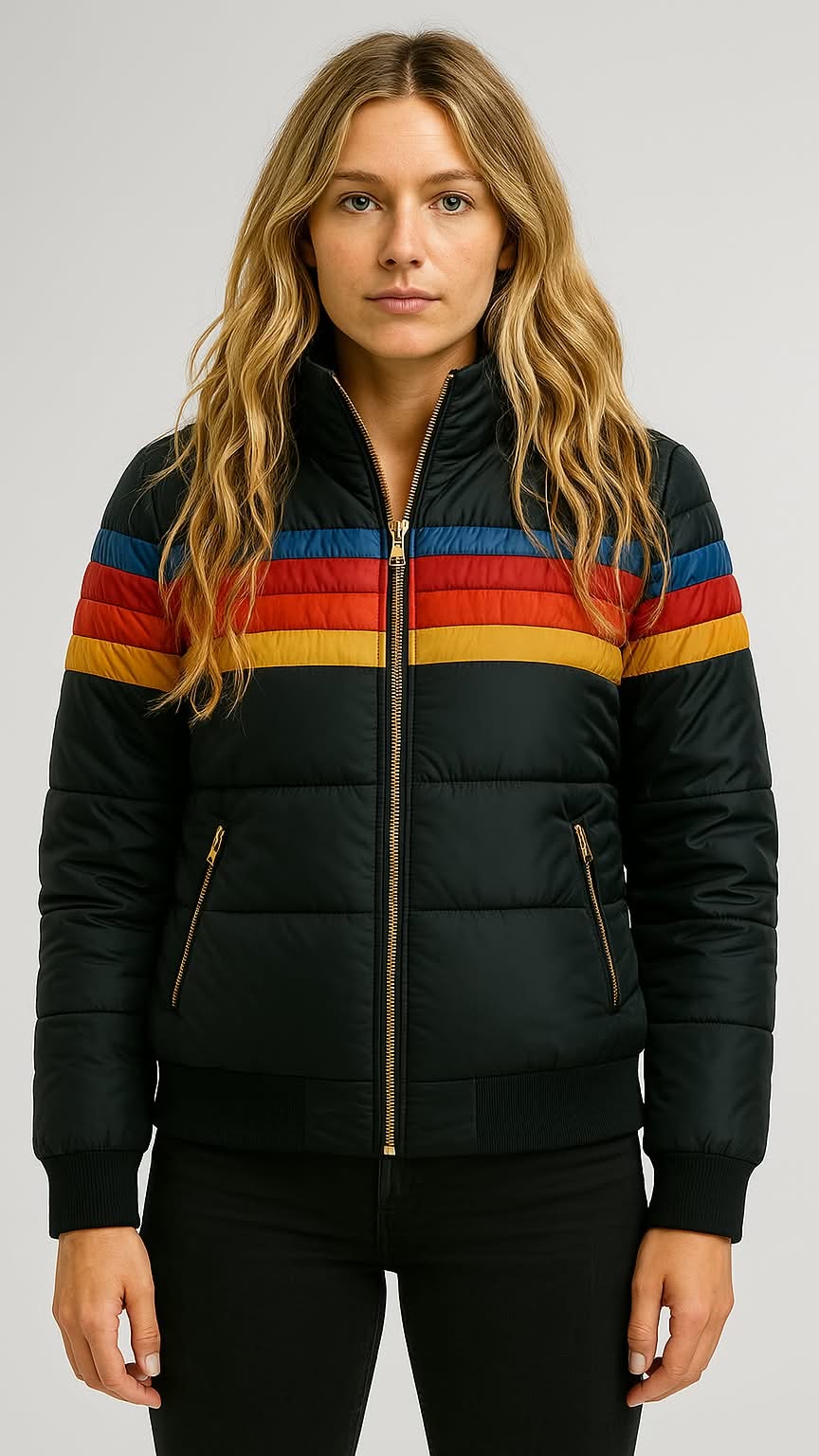 Coralie | Veste matelassée zippée à col montant pour femmes