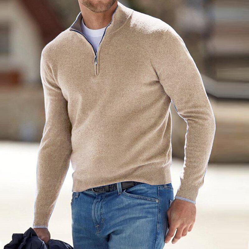 Quentin | Pull à fermeture zippée col montant pour homme