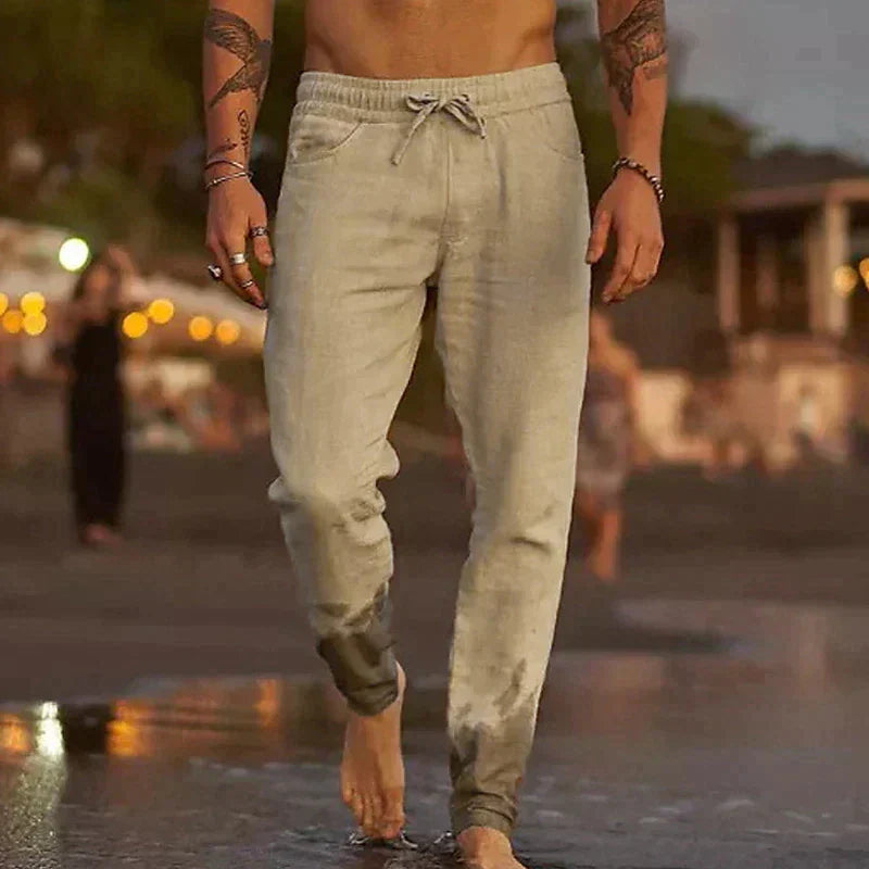 Léo | Pantalon décontracté à cordon avec coupe ajustée pour homme
