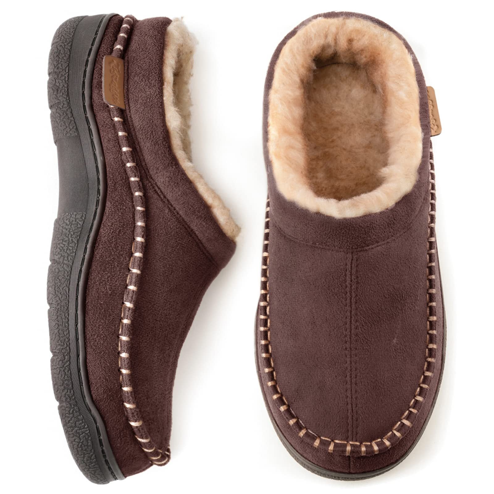 Damien | Chaussons doublés en fausse fourrure pour hommes