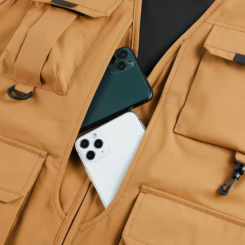 Noah | Gilet utilitaire multi-poches zippé pour homme