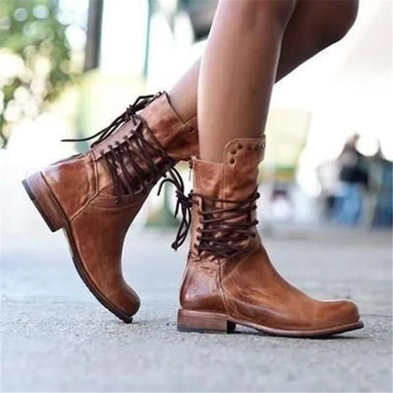 Véra | Bottines à lacets style vintage pour femme