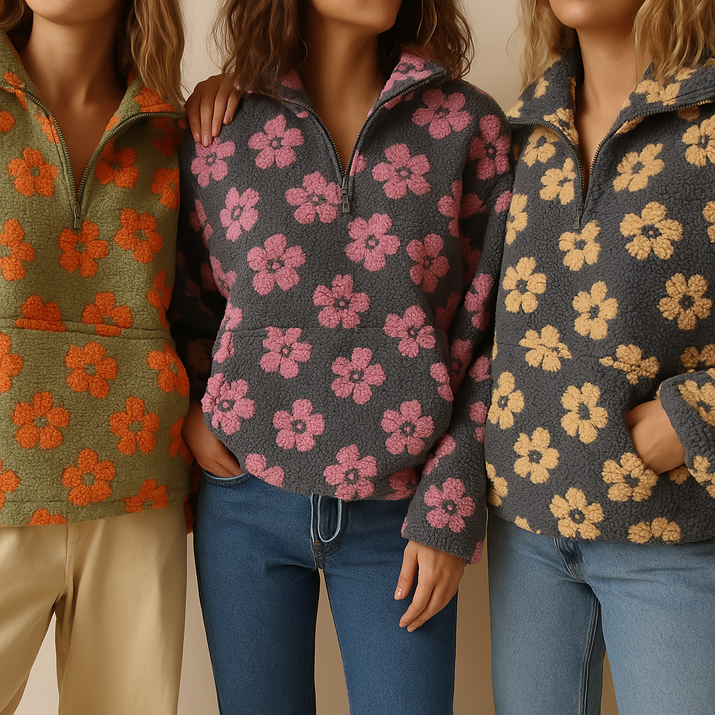 Marilou | Sweat zippé à imprimé fleuri pour femme