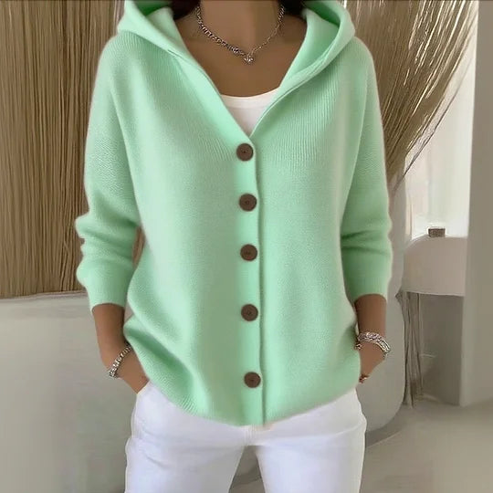 Philomène – Cardigan à capuche en coton doux
