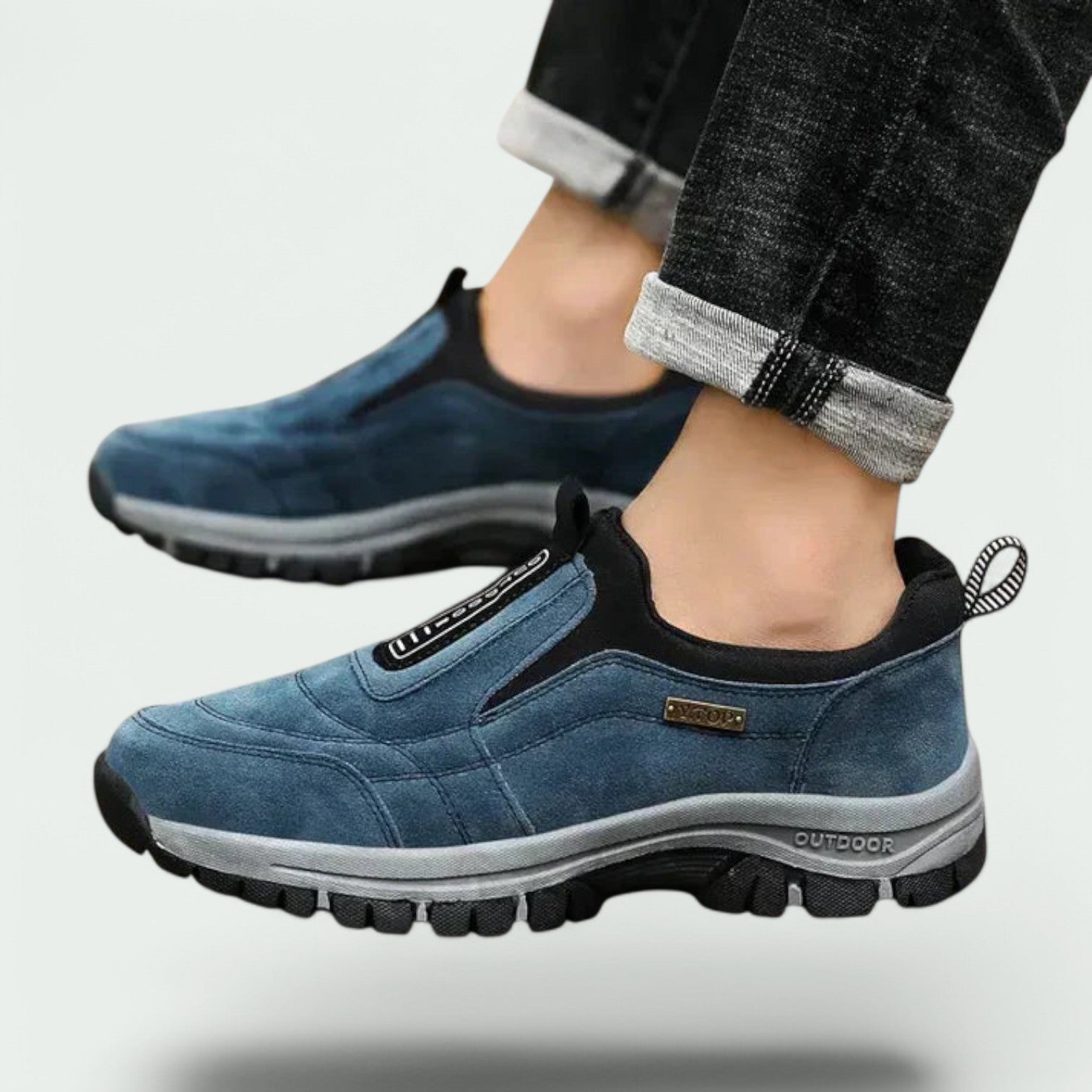 Nicolas | Chaussures de marche antidérapantes sans lacets pour homme