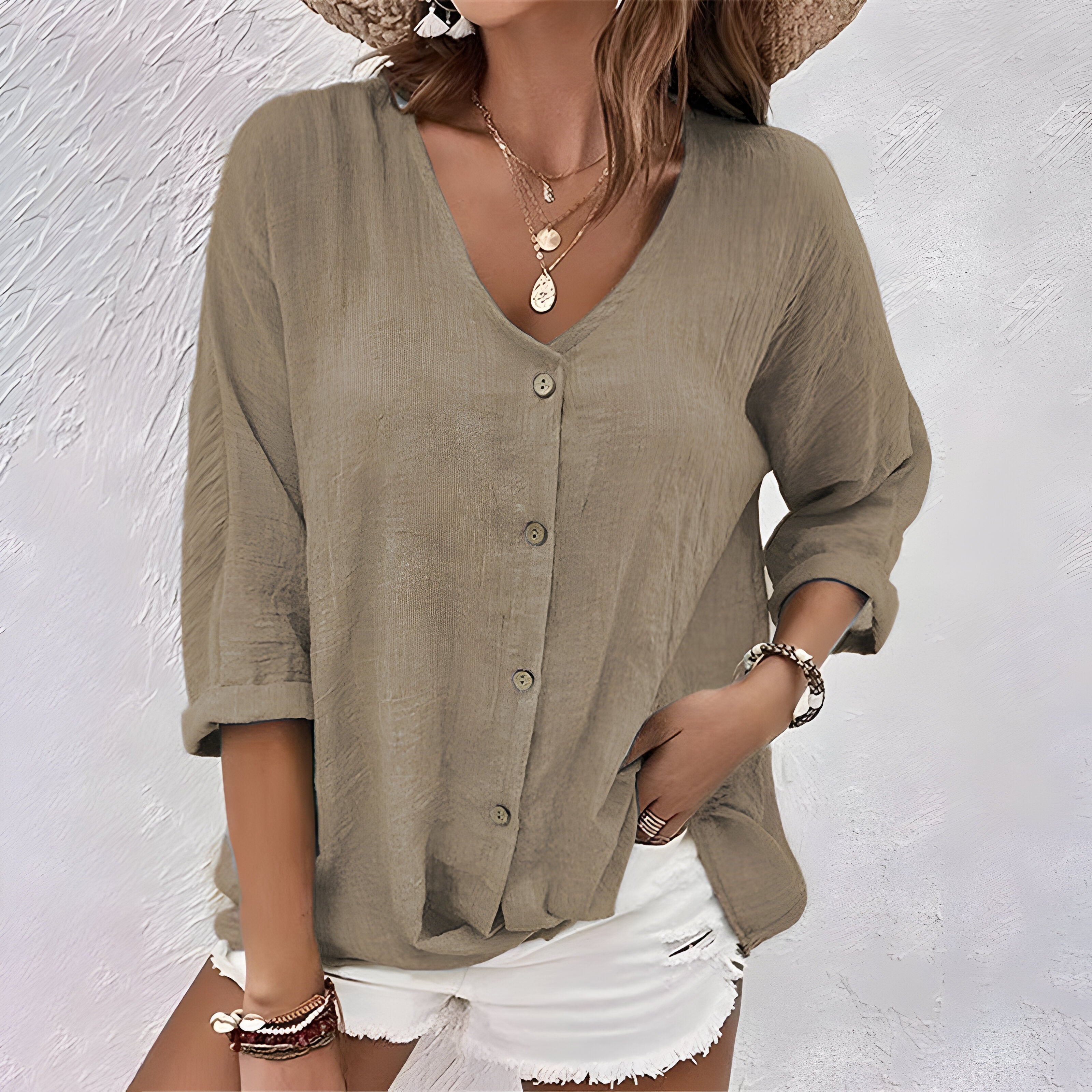 Camille | Blouse boutonnée à manches longues pour femmes