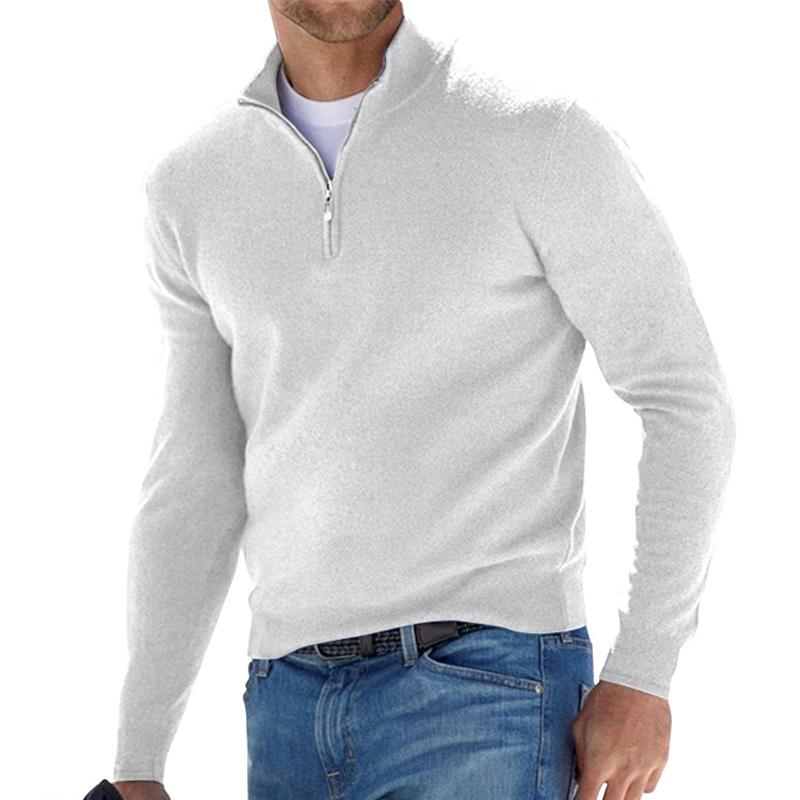 Quentin | Pull à fermeture zippée col montant pour homme