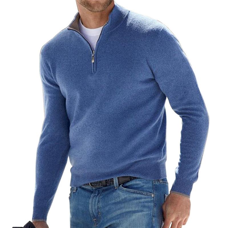 Quentin | Pull à fermeture zippée col montant pour homme