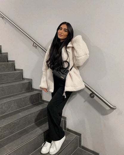 Nicole | Veste zippée douce à col montant pour femmes