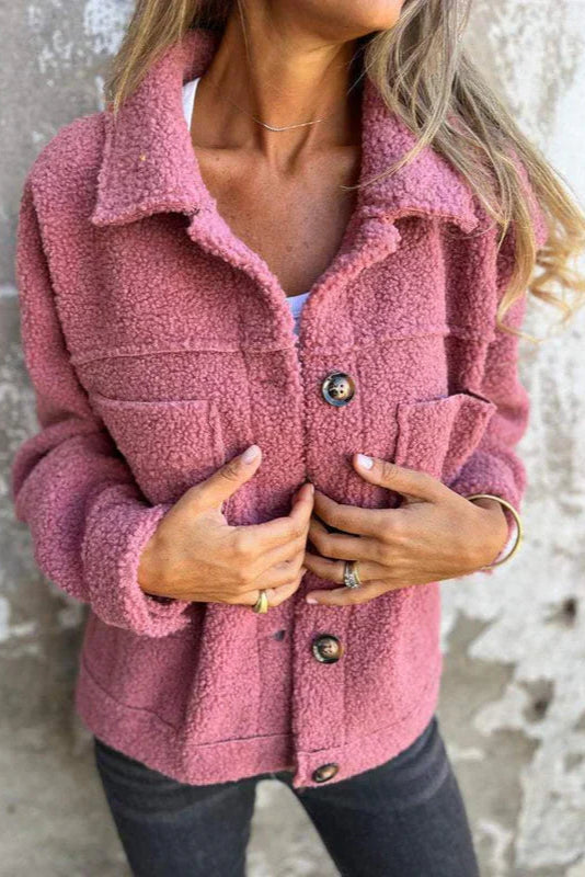Soraya | Veste polaire boutonnée à col rabattu pour femme