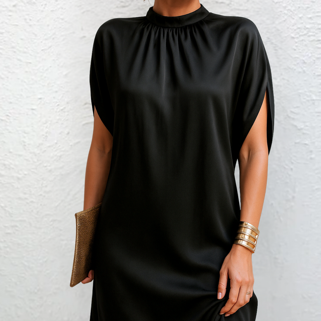 Maëlle | Robe courte satinée sans manches pour femmes