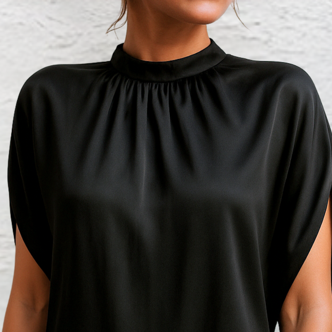 Maëlle | Robe courte satinée sans manches pour femmes
