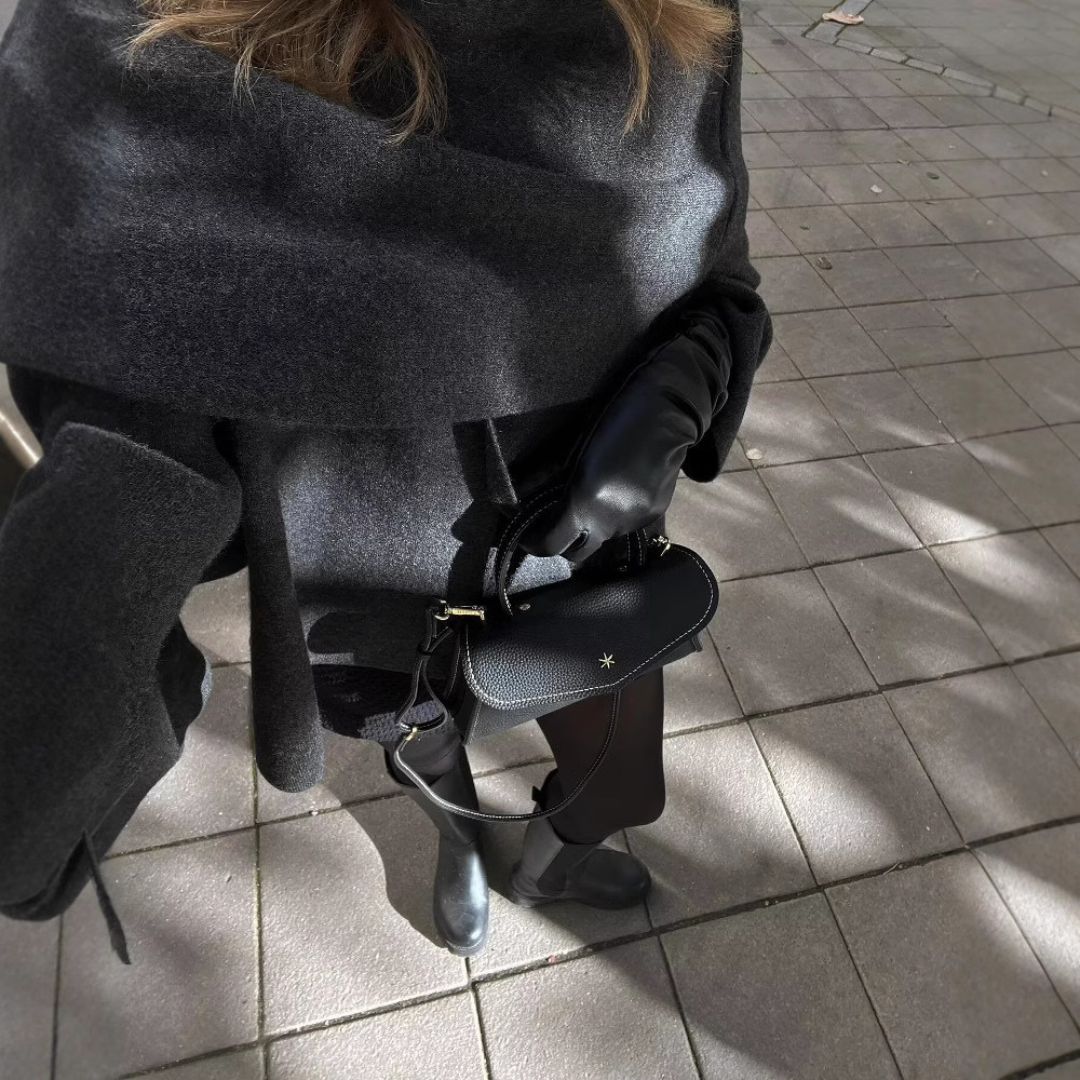 Lison | Poncho asymétrique à col drapé pour femme