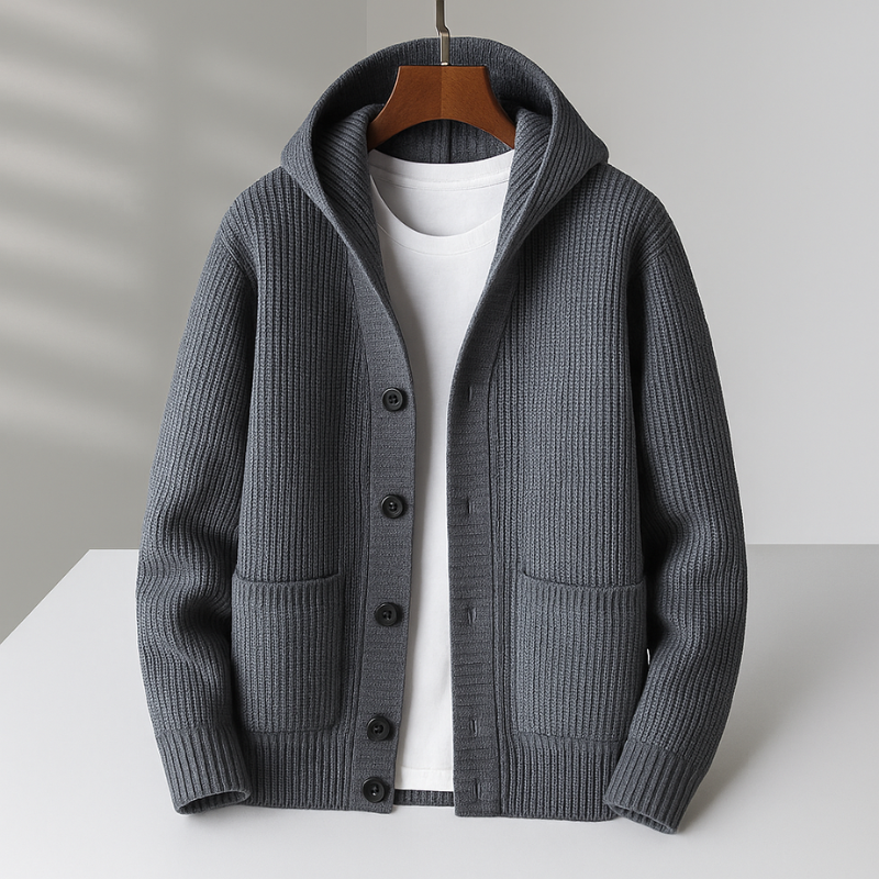 Gaston | Cardigan à capuche pour homme