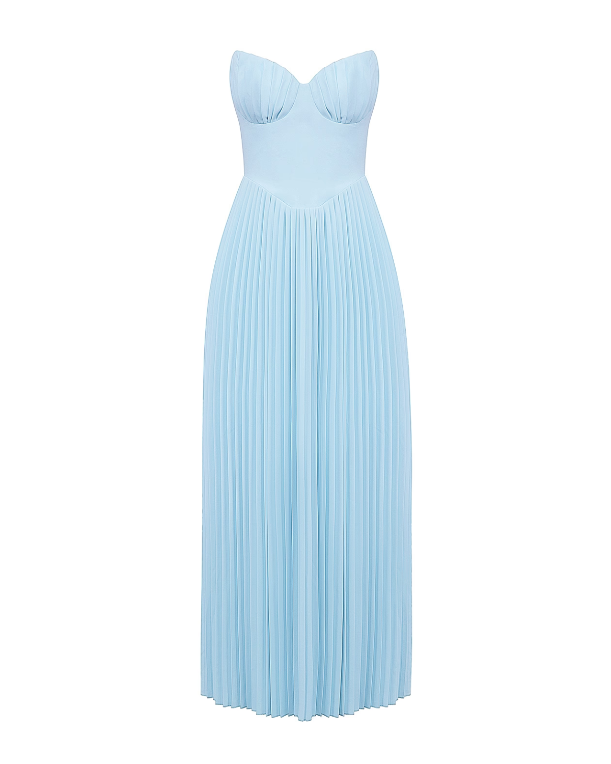 Solène | Robe longue plissée bustier pour femmes