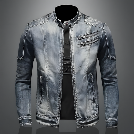 Alexandre | Veste zippée style motard pour homme
