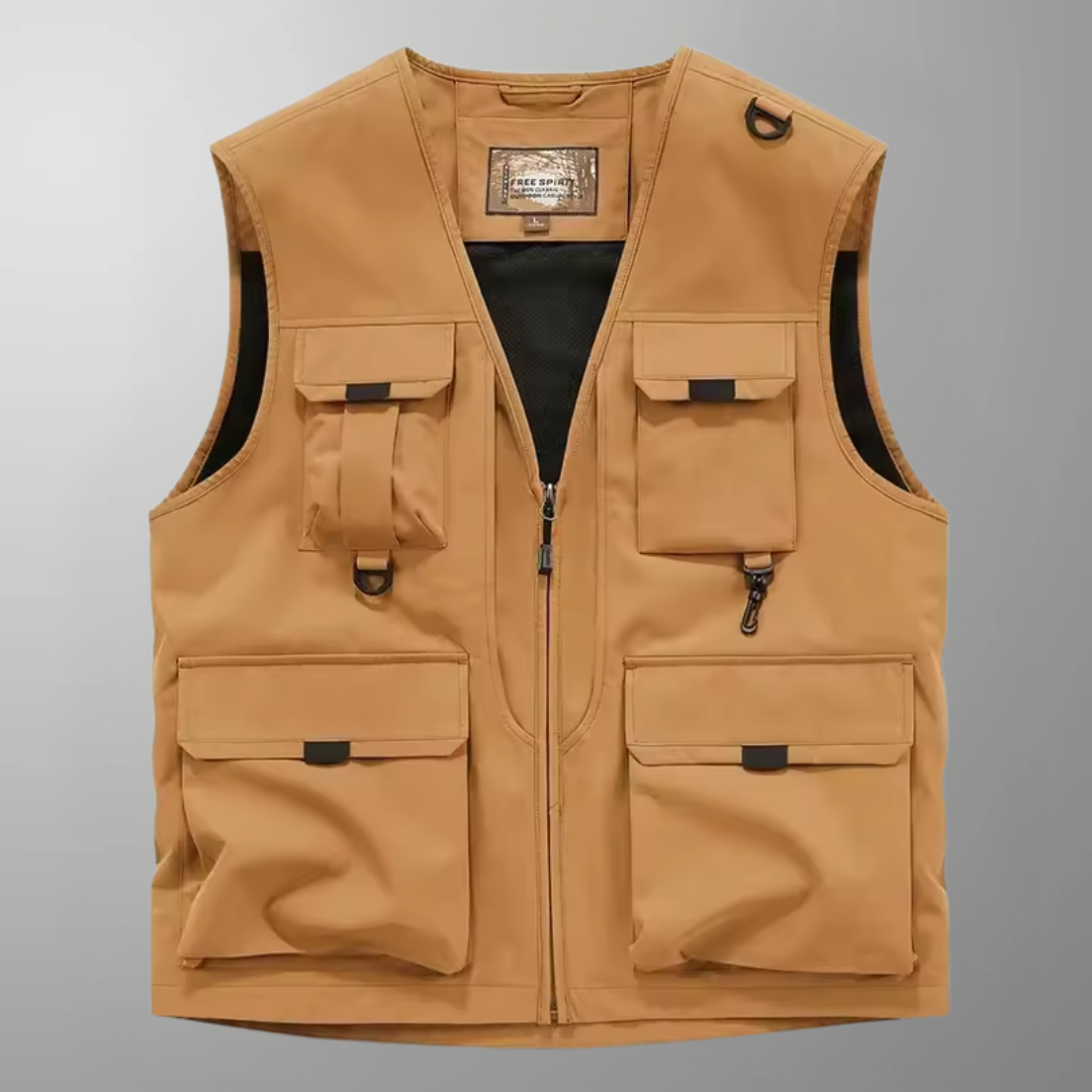 Noah | Gilet utilitaire multi-poches zippé pour homme