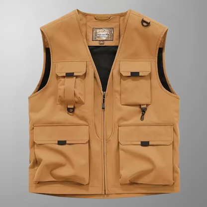 Noah | Gilet utilitaire multi-poches zippé pour homme