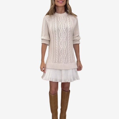Liliane | Robe pull à torsades pour femme