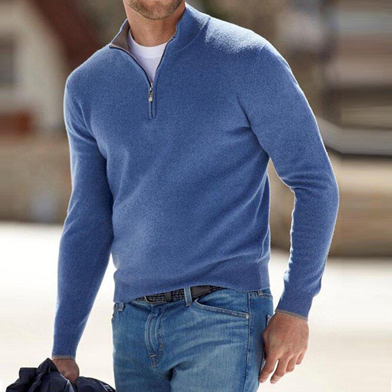 Quentin | Pull à fermeture zippée col montant pour homme
