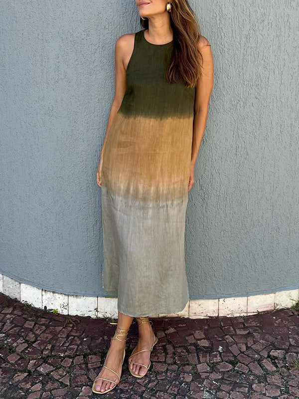Clara | Robe longue dégradée sans manches pour femmes