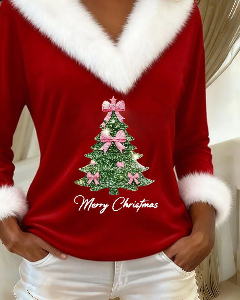 Cécile | Haut festif à col duveteux