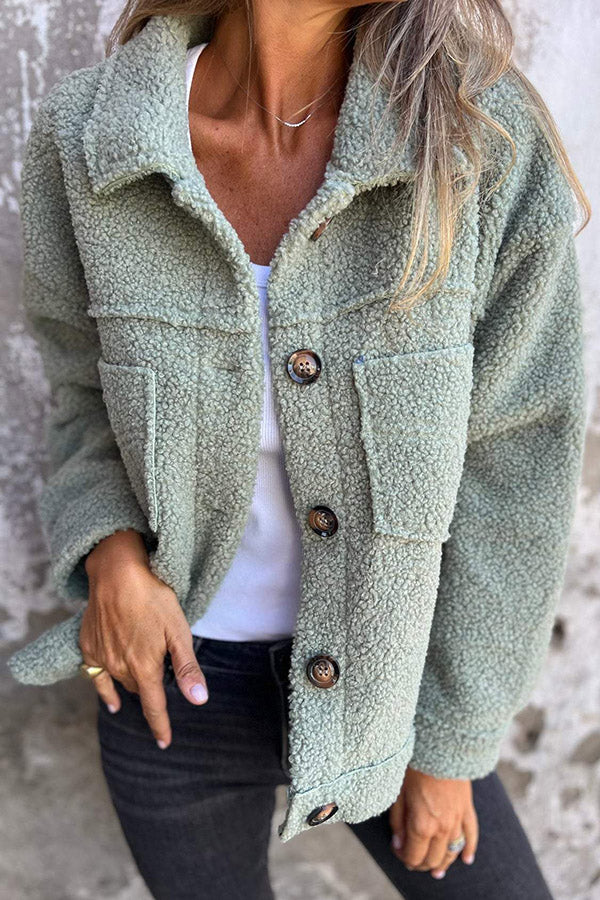 Soraya | Veste polaire boutonnée à col rabattu pour femme