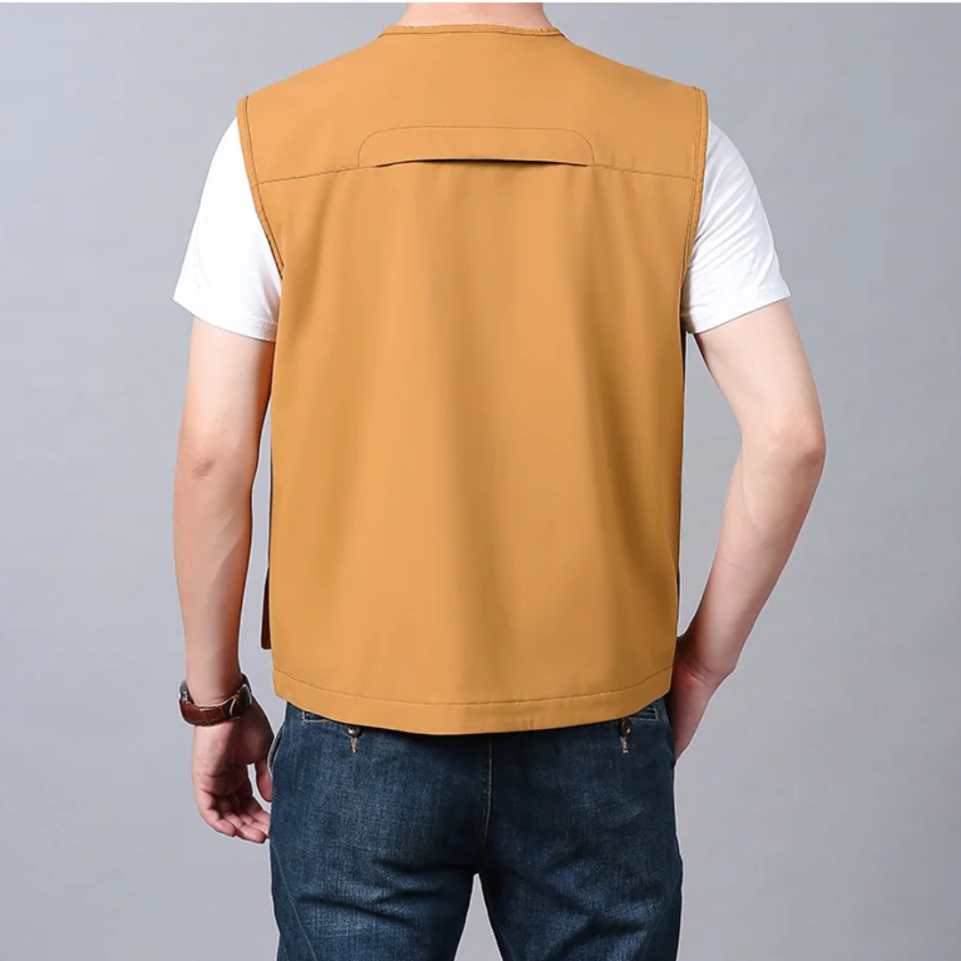 Noah | Gilet utilitaire multi-poches zippé pour homme