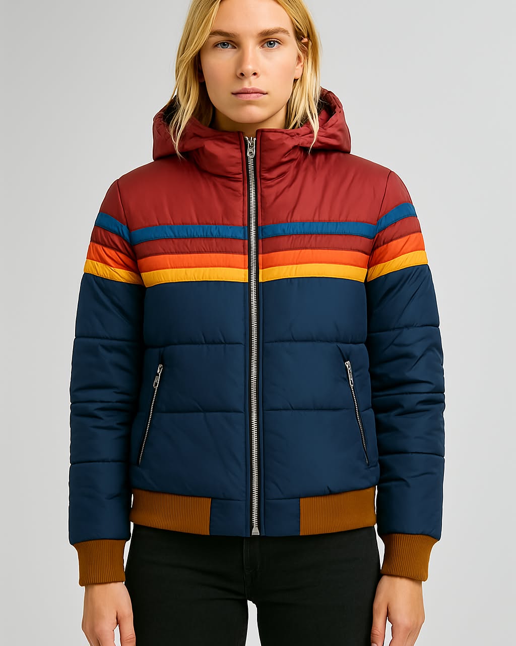 Coralie | Veste matelassée zippée à col montant pour femmes