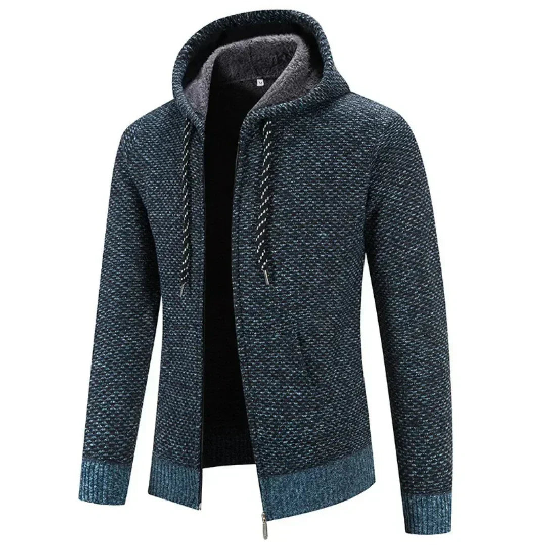Charles | Cardigan à capuche zippée pour homme