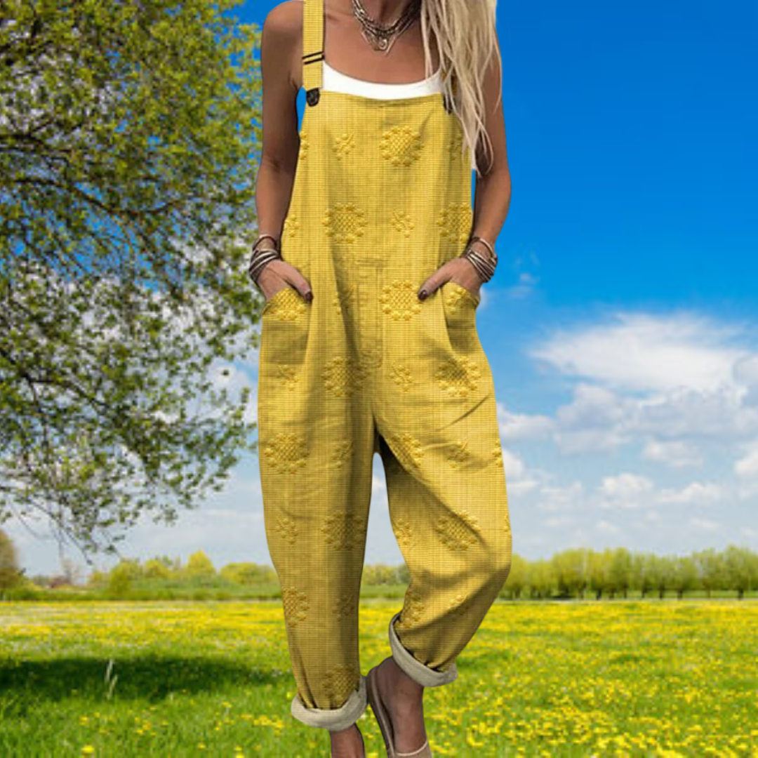 Céleste | Salopette ample florales pour femme