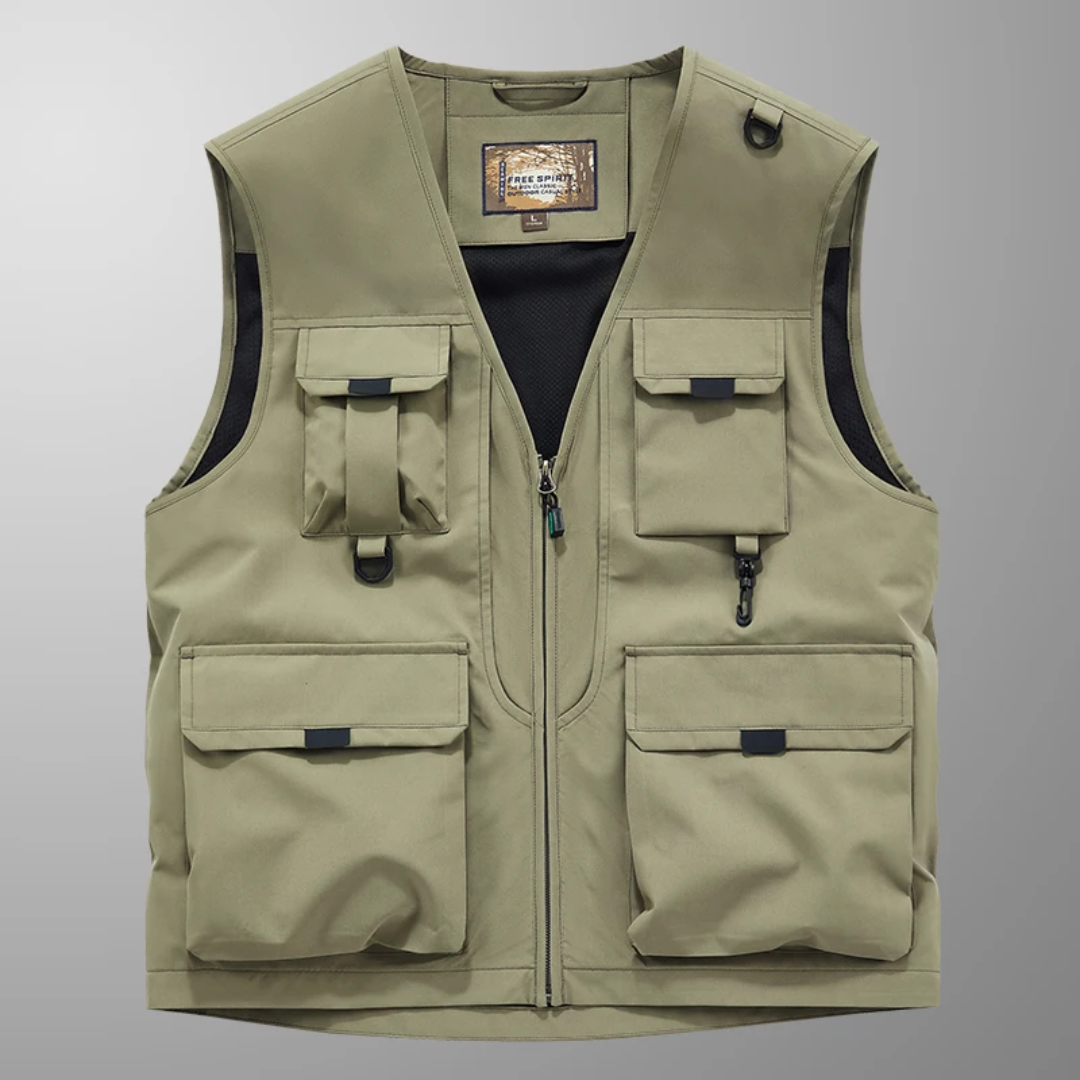 Noah | Gilet utilitaire multi-poches zippé pour homme