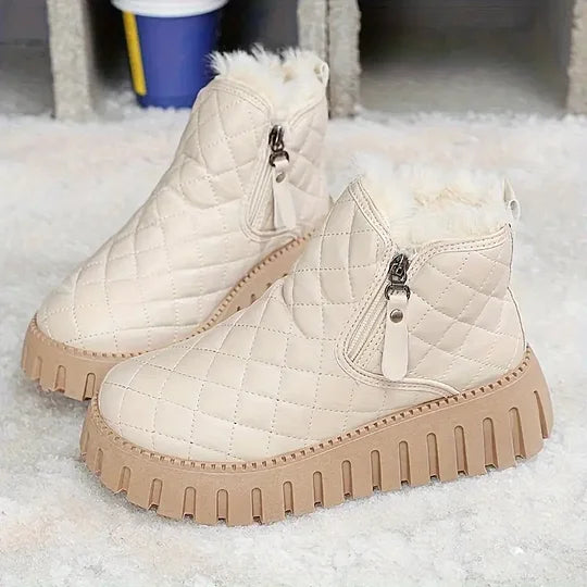 Flavie | Bottines matelassées à fermeture pour femme