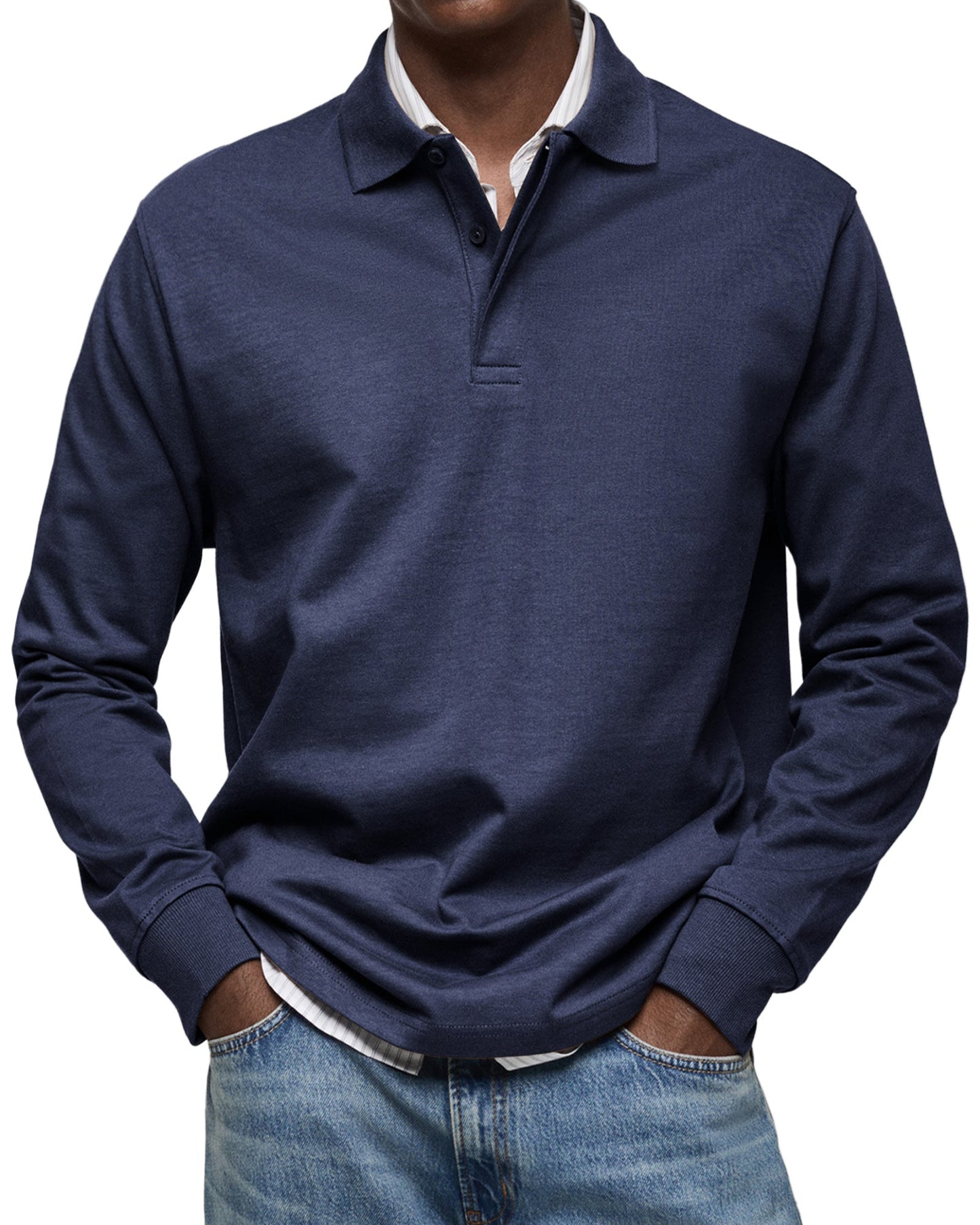 Xavier | Polo à manches longues style casual pour homme
