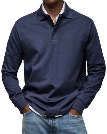 Xavier | Polo à manches longues style casual pour homme