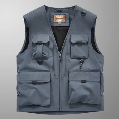 Noah | Gilet utilitaire multi-poches zippé pour homme