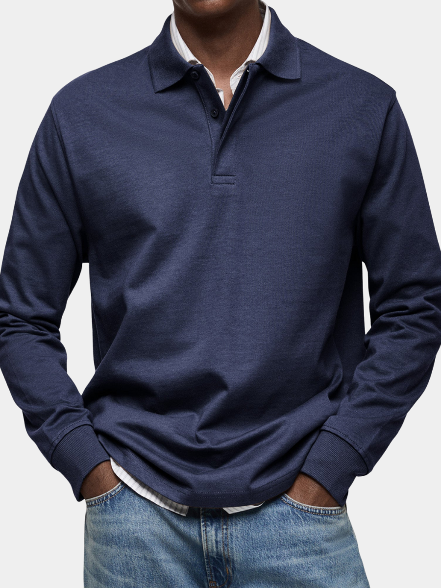 Xavier | Polo à manches longues style casual pour homme