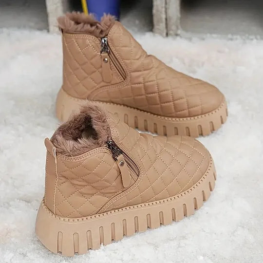 Flavie | Bottines matelassées à fermeture pour femme