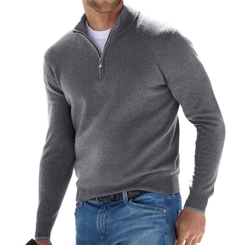 Quentin | Pull à fermeture zippée col montant pour homme
