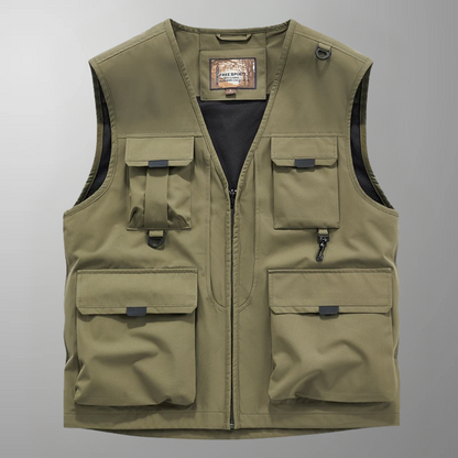 Noah | Gilet utilitaire multi-poches zippé pour homme