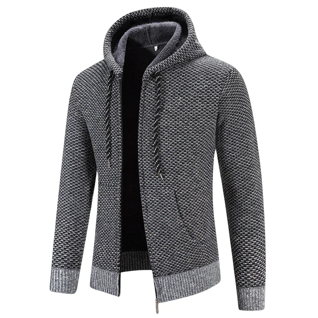 Charles | Cardigan à capuche zippée pour homme