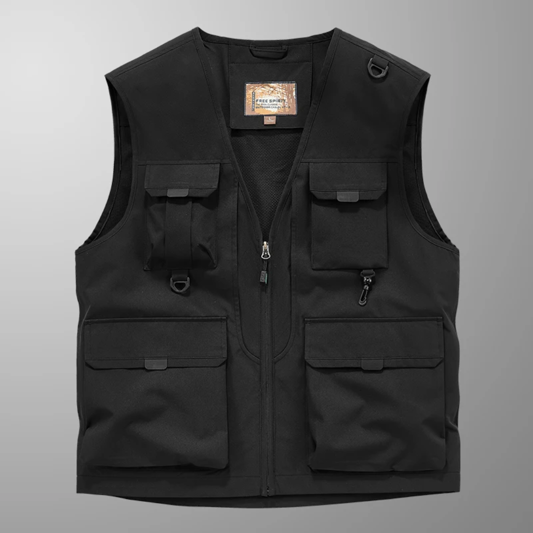 Noah | Gilet utilitaire multi-poches zippé pour homme