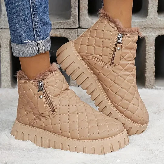 Flavie | Bottines matelassées à fermeture pour femme