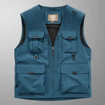 Noah | Gilet utilitaire multi-poches zippé pour homme