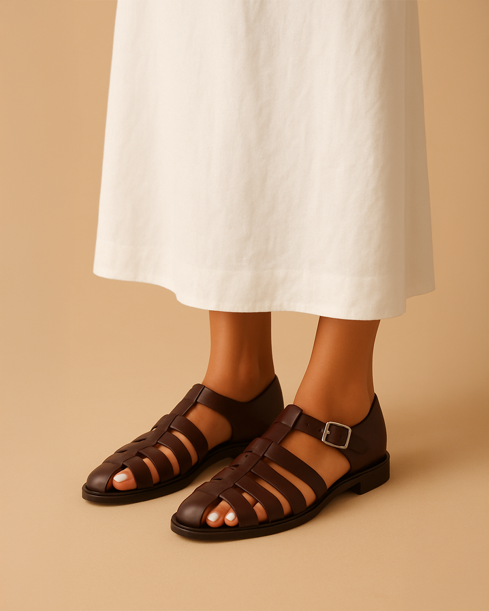 Alma | Sandales classiques tressées en cuir pour femmes