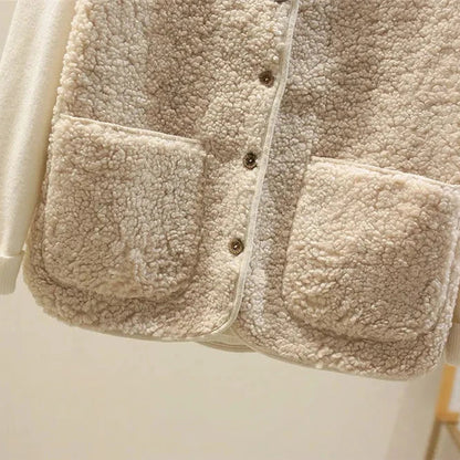 Margaux | Gilet sans manches en peluche à poches pour femmes