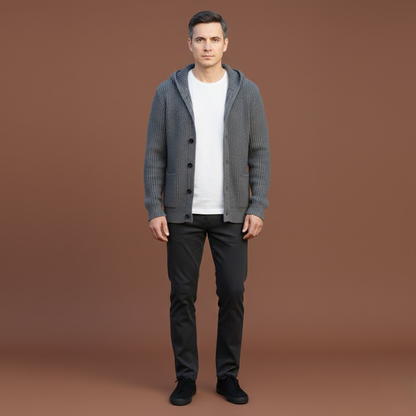 Gaston | Cardigan à capuche pour homme