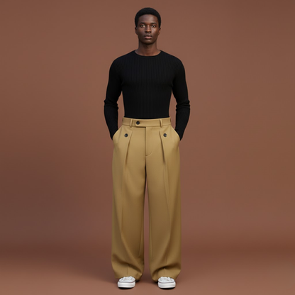 Ludovic | Pantalon ample à pinces pour homme