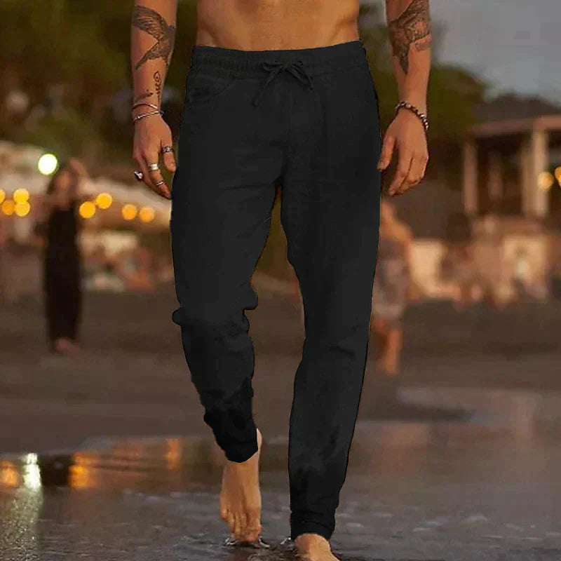 Léo | Pantalon décontracté à cordon avec coupe ajustée pour homme